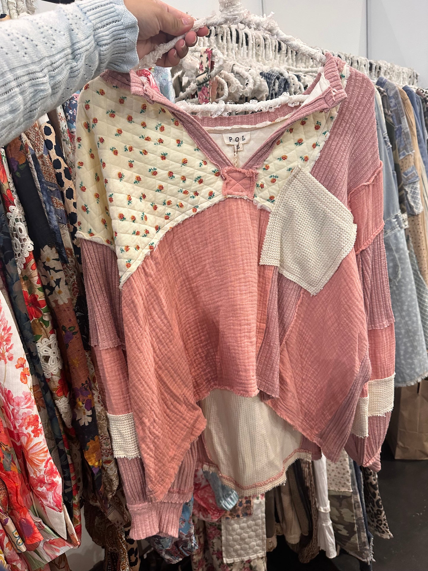 Noonacore Oversized Patchwork Shirt