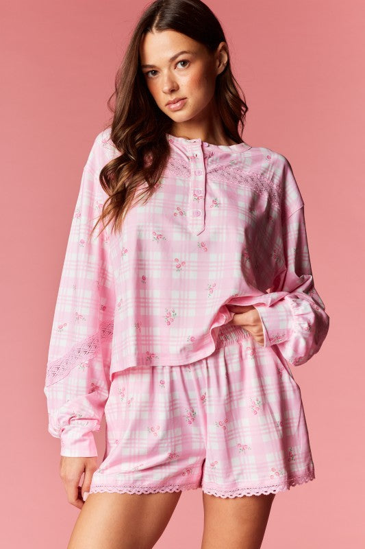 Floral Lounge Set Pink