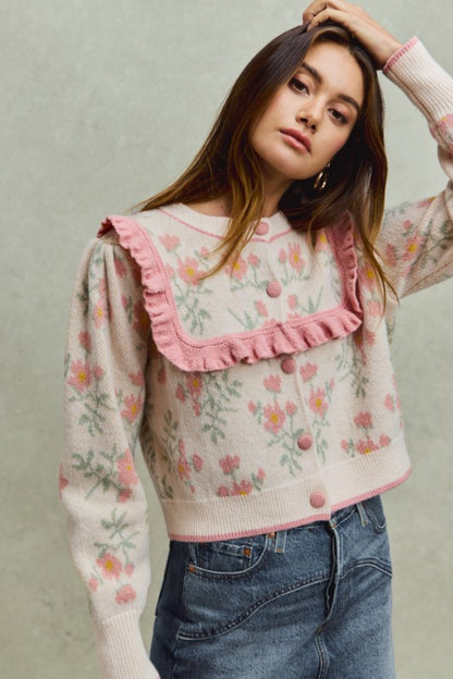 Floral Sweater Cardigan