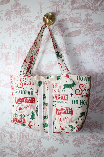 Nostalgia Christmas Handmade Large Tote