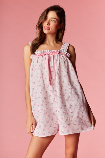 Floral Ribbon Romper