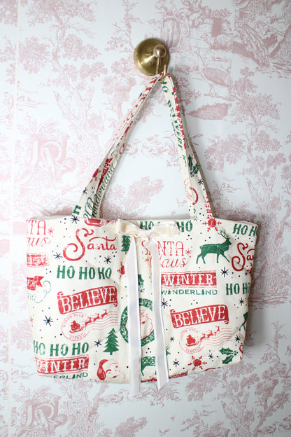 Nostalgia Christmas Handmade Large Tote