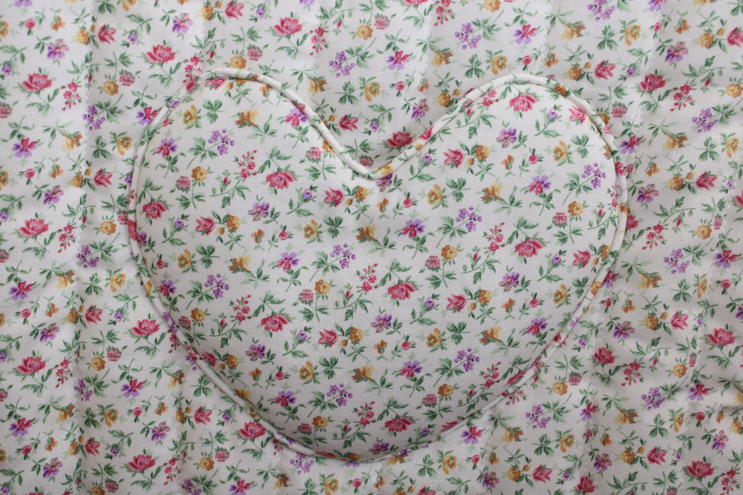 Timeless Heart Floral Tote Bag