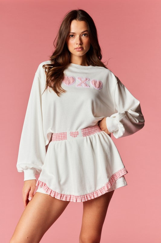 Gingham Heart Xoxo Terry Set
