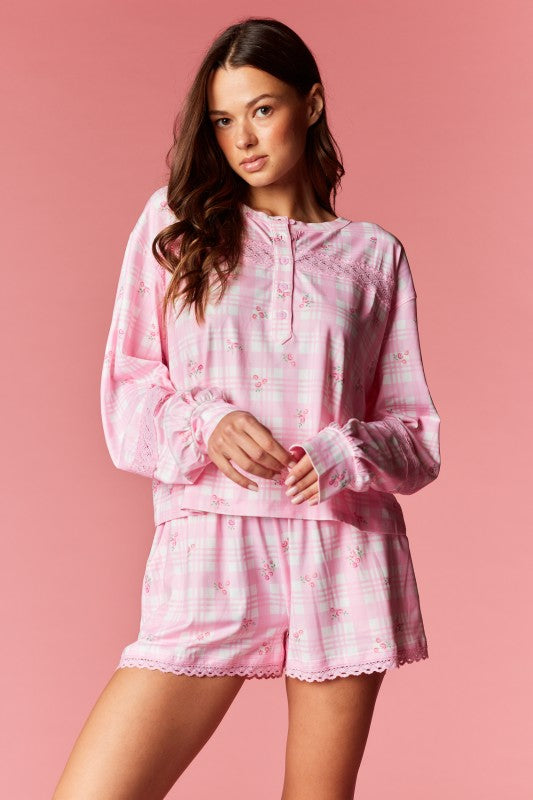 Floral Lounge Set Pink