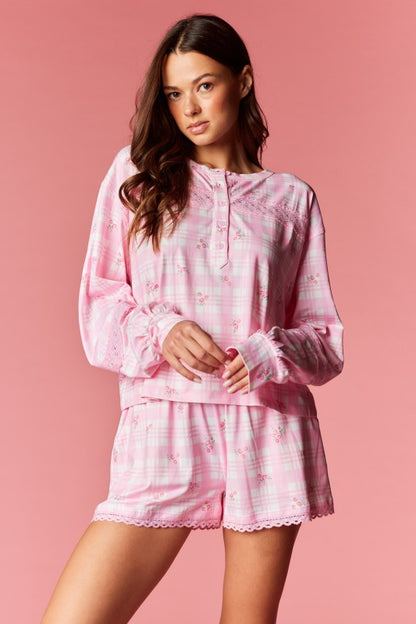 Floral Lounge Set Pink