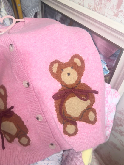 Beary Girly Teddy Cardigan