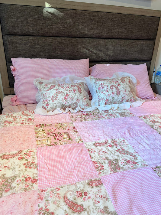 The Mademoiselle Patchwork Cotton Handmade Quilt