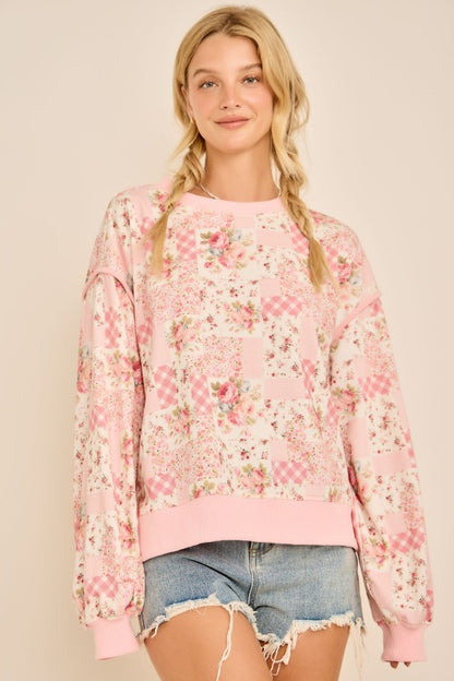 Oversized Floral Sweatshirt