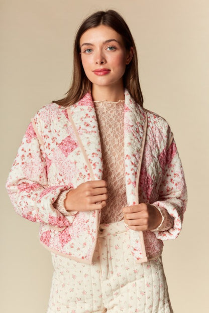 Floral Patchwork Quilted Jacket