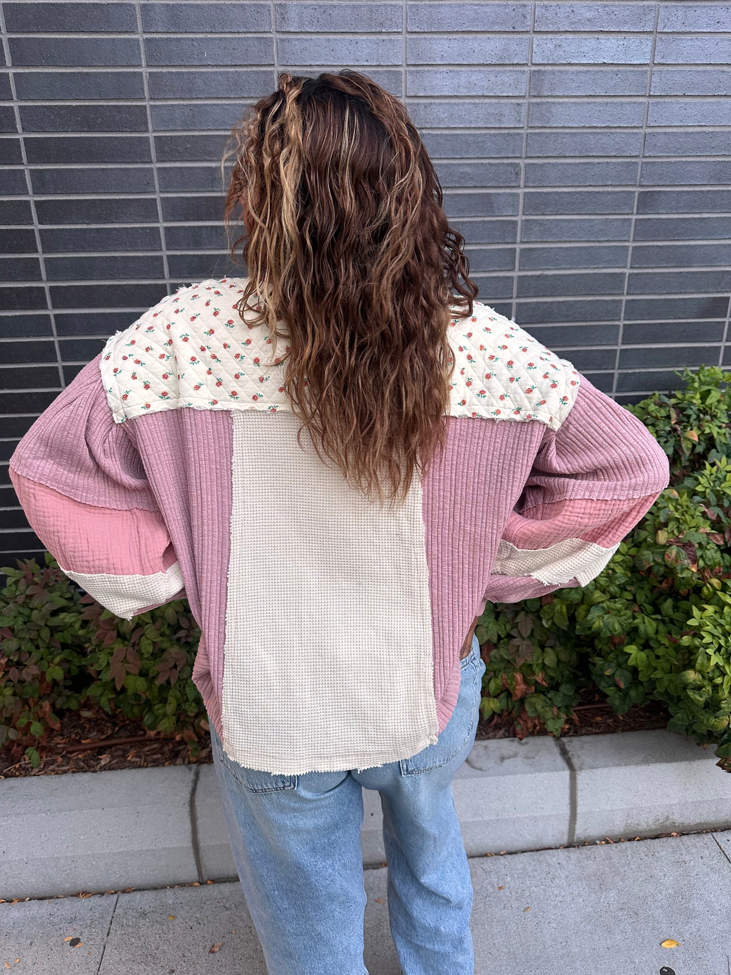 Noonacore Oversized Patchwork Shirt