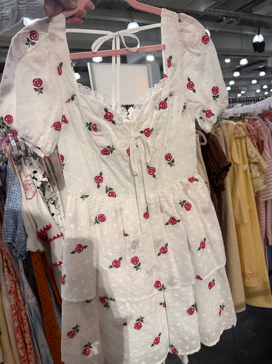 White Roses Floral Dress February