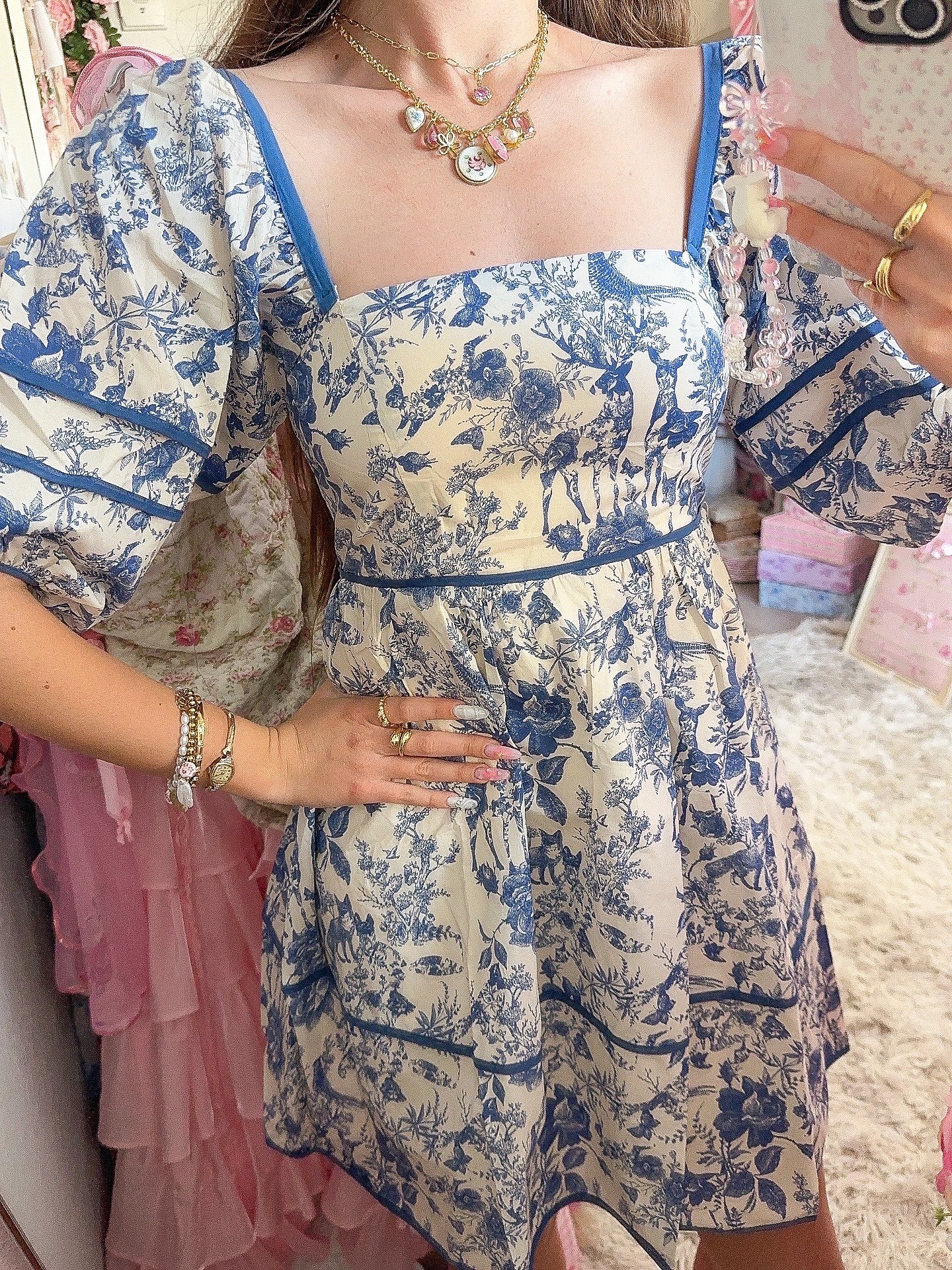 Chinoiserie Chic Cotton Dress