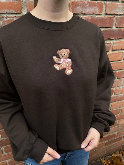 You Are Beary Loved Teddy Bear Embroidered Sweatshirt