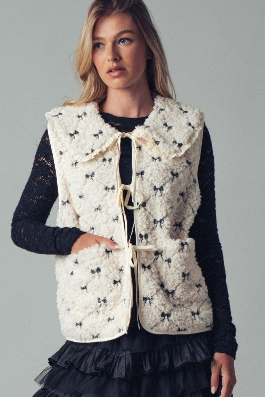 Sweet Bows Sherpa Vest