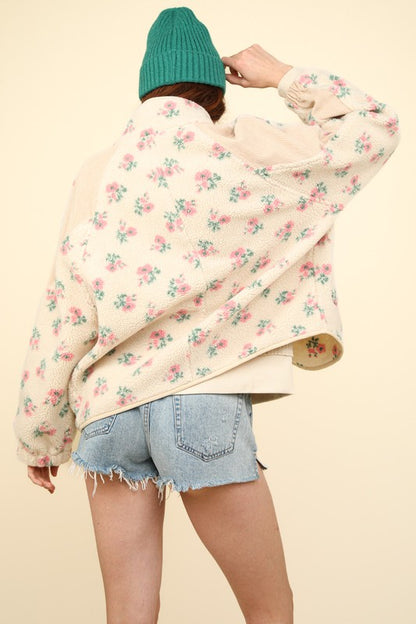 Ezra’s Garden Oversized Printed Fleece Jacket