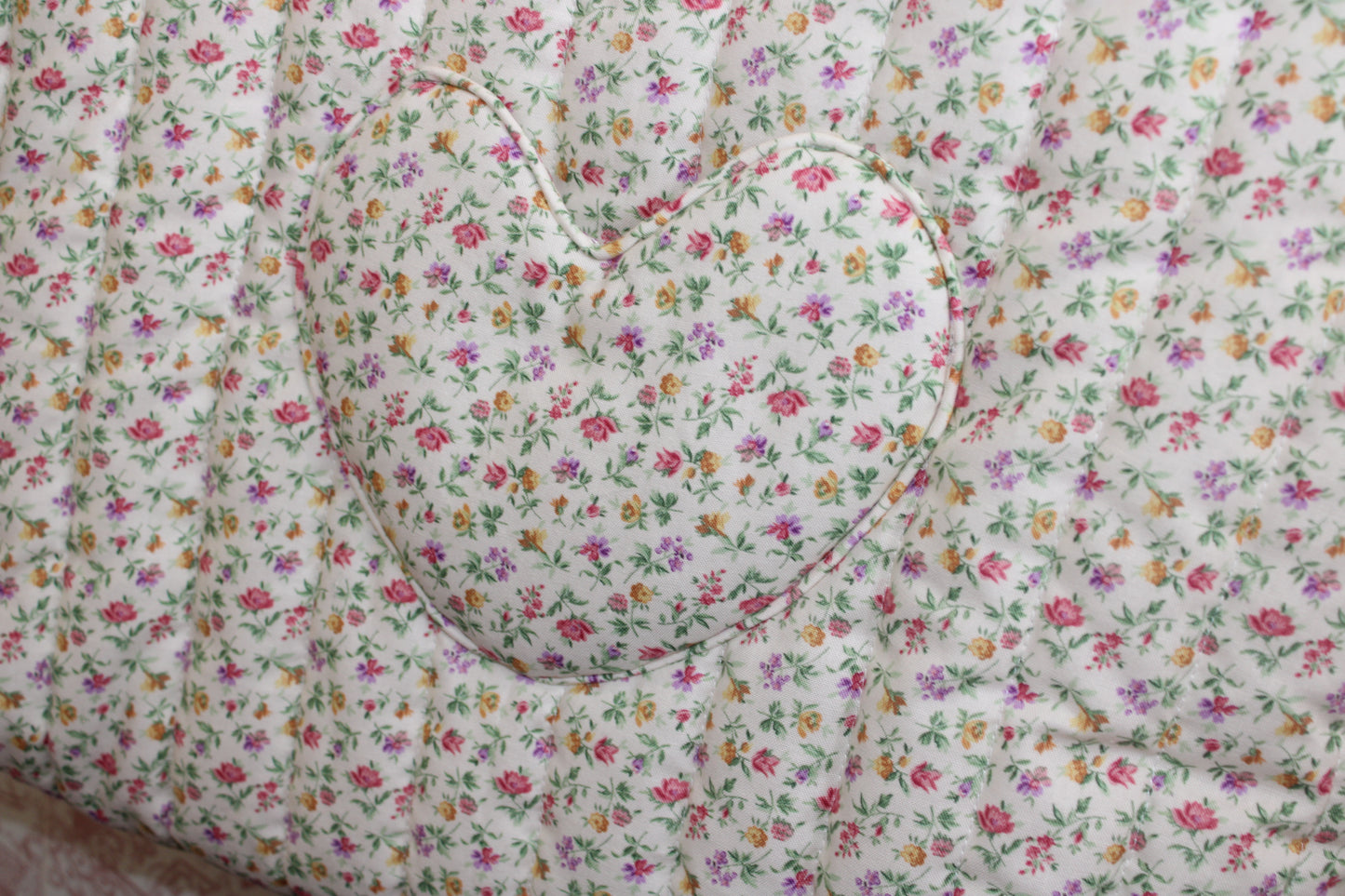 Timeless Heart Floral Tote Bag