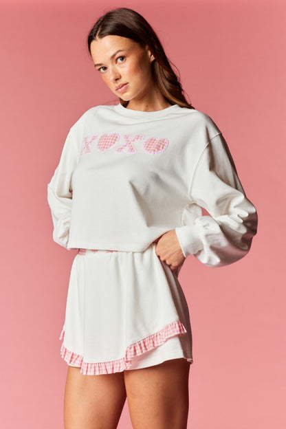 Gingham Heart Xoxo Terry Set