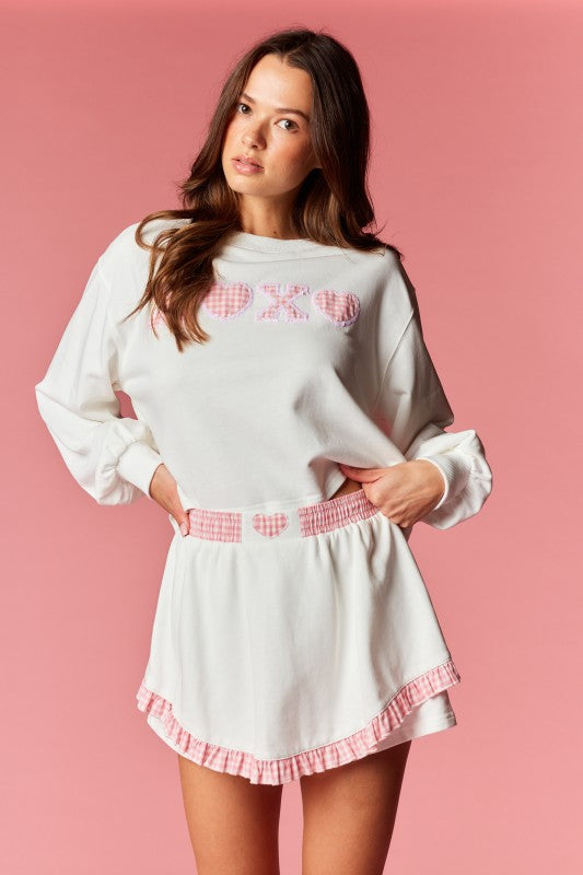 Gingham Heart Xoxo Terry Set