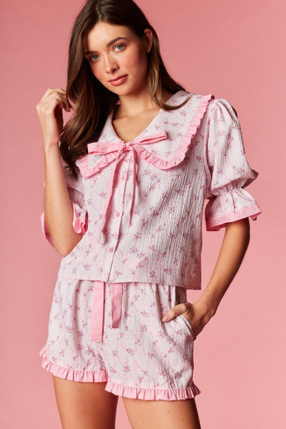 Pink sailor Lounge Set