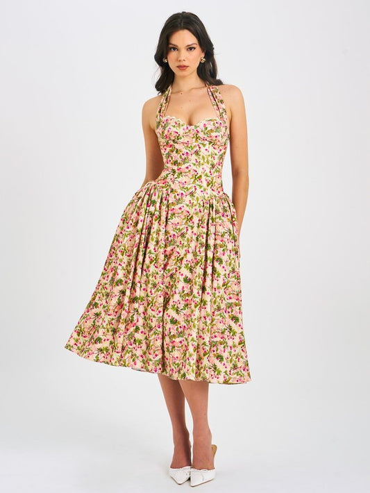 Halter Corset Maxi Dress Pre Order