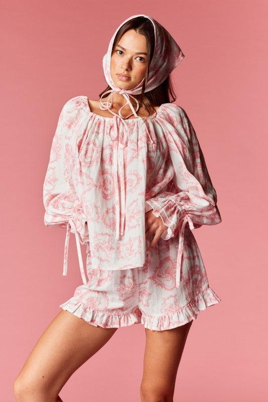 Cherub Toile Pajama Set