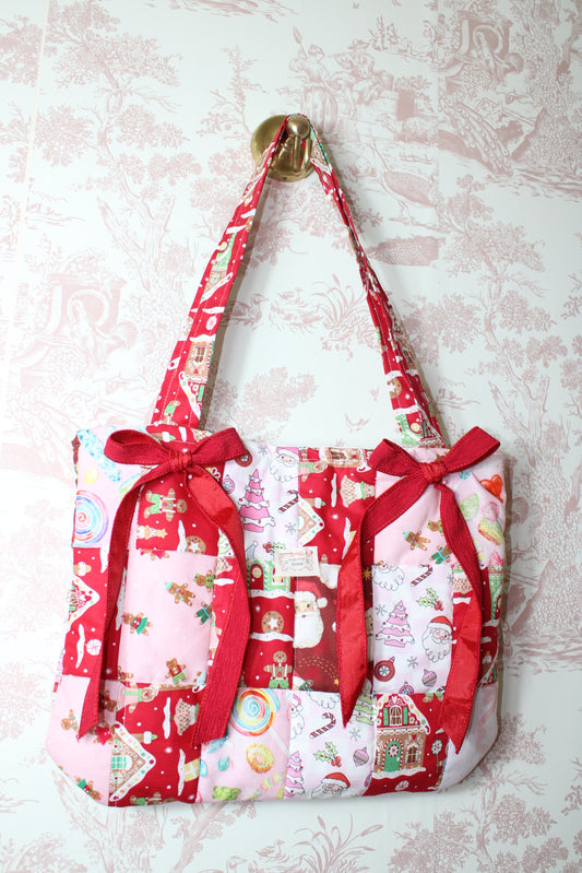 Buon Natale Handmade Patchwork Tote Bag