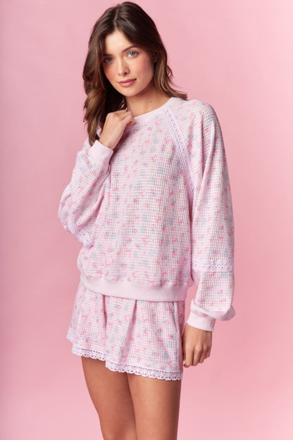 Bows and Kisses Waffle Lounge Set