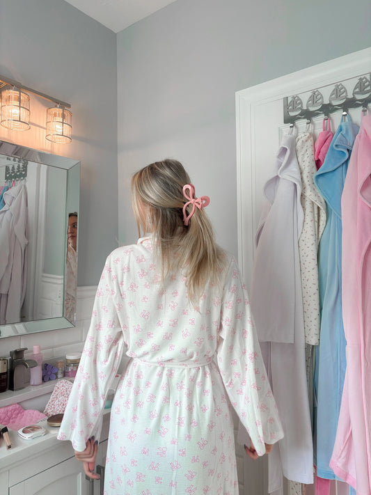 Polar Beary Pink Bows Hotel Robe