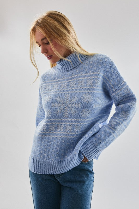 Long Sleeve Crew Neck Strip Sweater