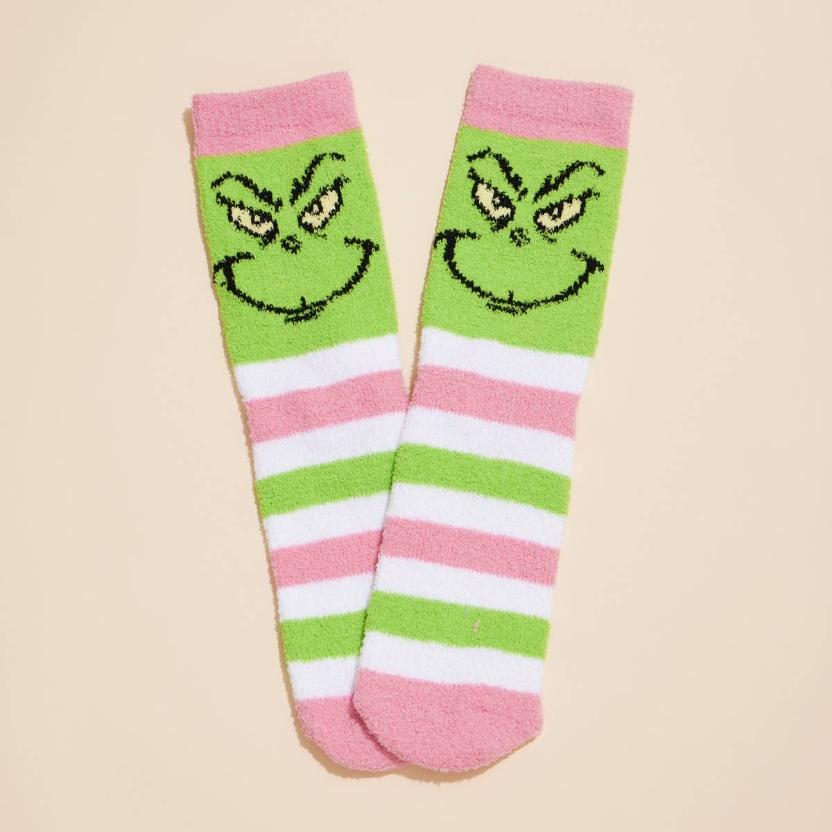 Miss Grinch Christmas Fuzzy Socks Assorted Pack of 4