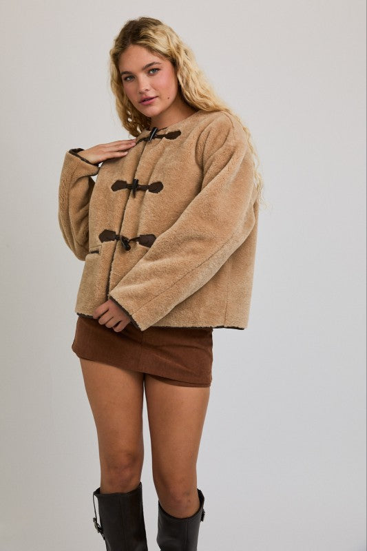 Round Neck Coat With Long Sleeve