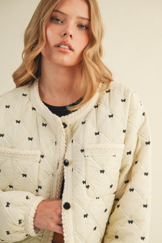 Bow Embroidered Jacket
