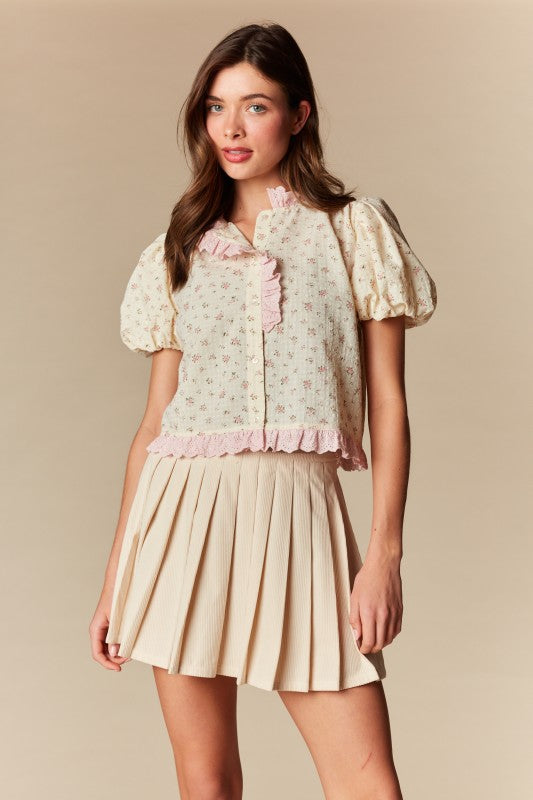 Ditsy Floral Sleeve Blouse