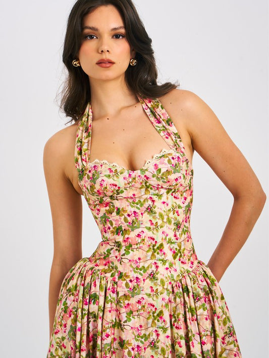 Halter Corset Maxi Dress Pre Order