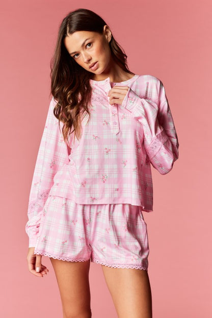 Floral Lounge Set Pink