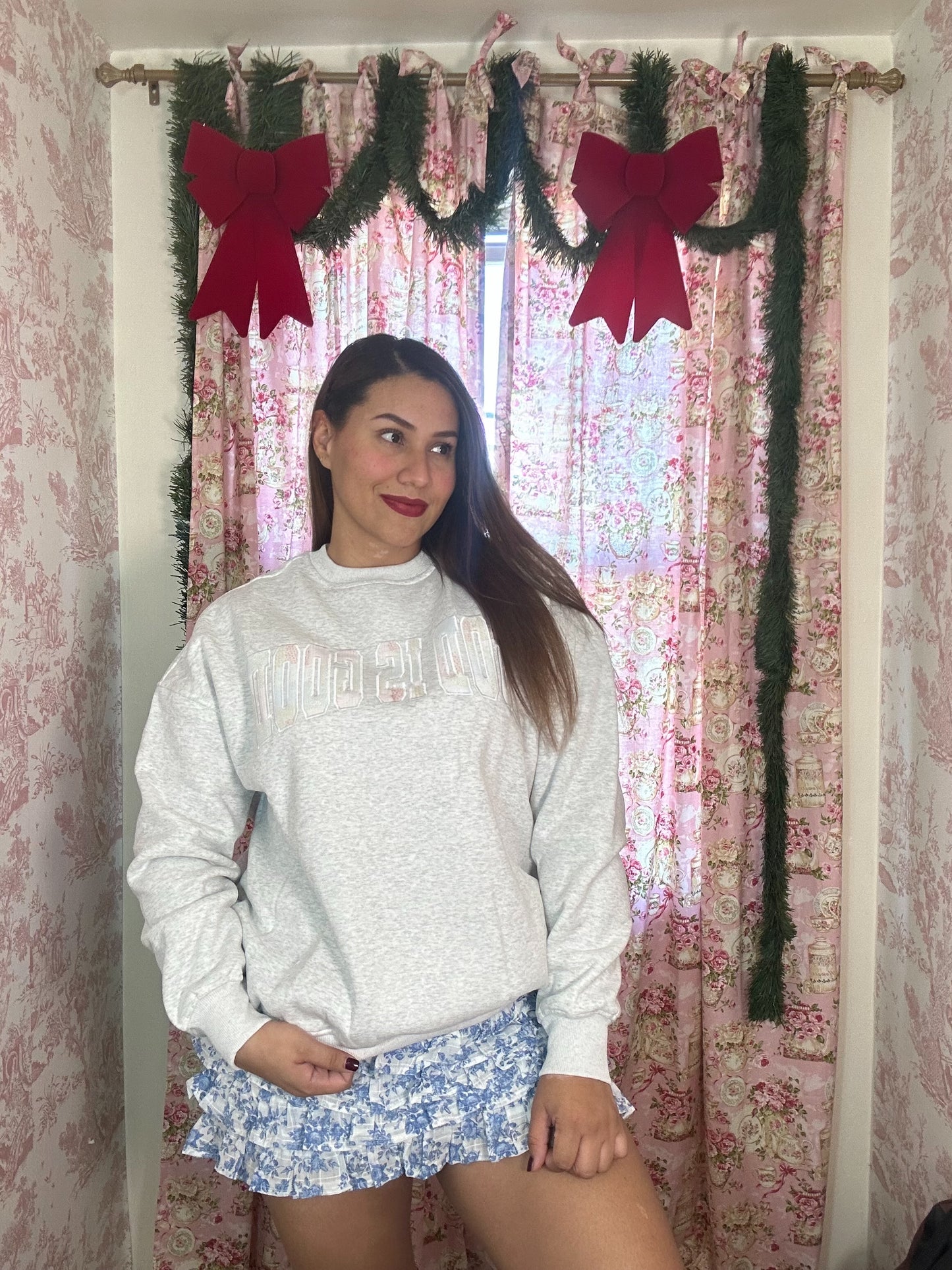 God Is Good Patchwork Sweatshirt