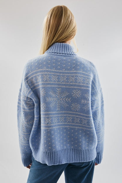 Long Sleeve Crew Neck Strip Sweater