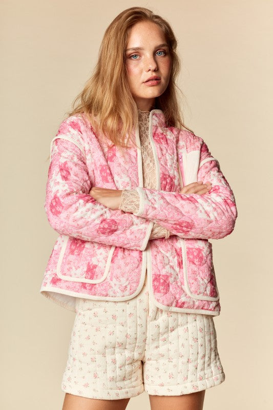 Quilted Patchwork Floral Jacket