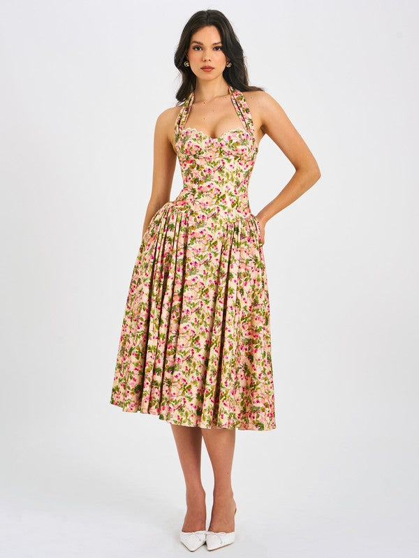 Halter Corset Maxi Dress Pre Order