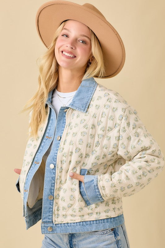 Mia Darling Quilted Denim Jacket