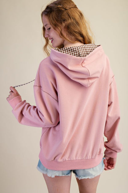Teddy Bear Patch Pullover Hoodie
