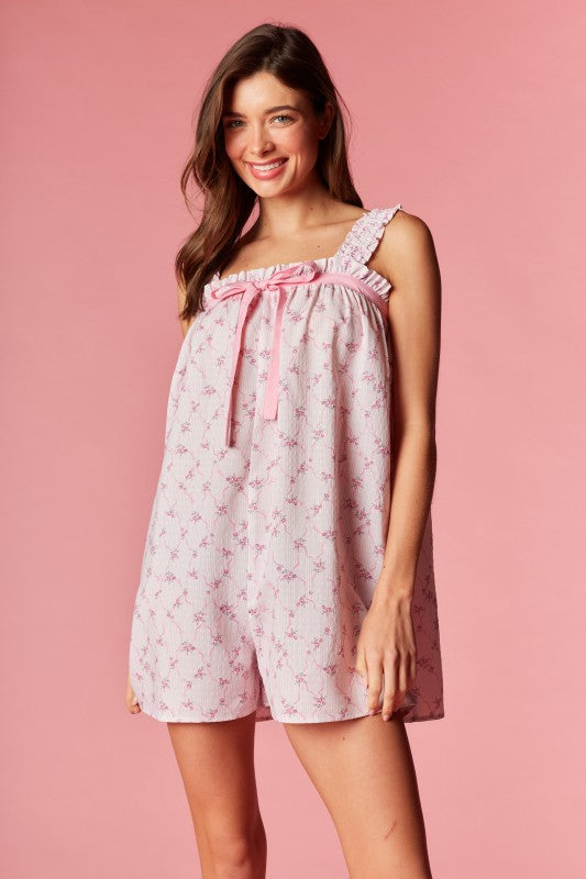 Floral Ribbon Romper