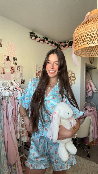 Mariamozy Satin Floral Pajama Set