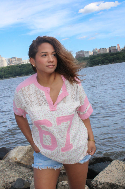 The Florette Pink Oversized Top