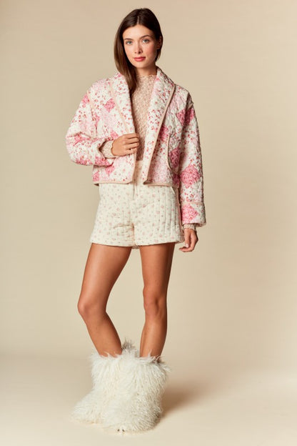 Floral Patchwork Quilted Jacket