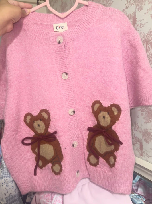 Beary Girly Teddy Cardigan