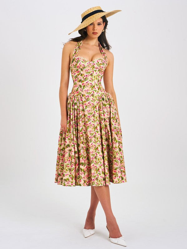 Halter Corset Maxi Dress Pre Order