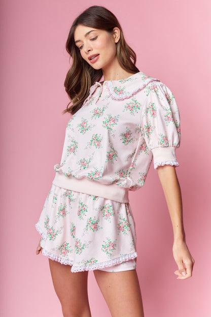 Floral Dorotty short sleeve skort set