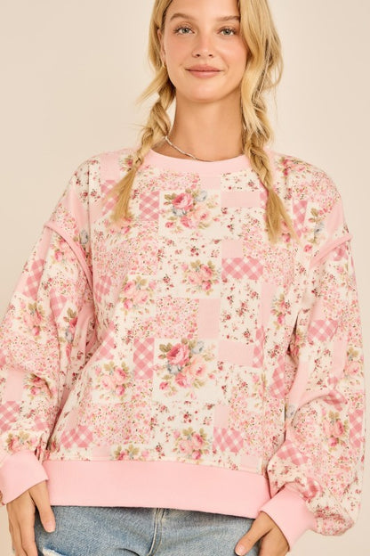 Oversized Floral Sweatshirt